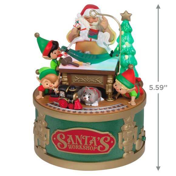 New! Santa's Workshop Wonders Hallmark Keepsake Christmas Ornament Toy Train Set - Picture 3 of 5